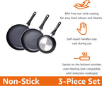Non-Stick 3-Piece Frying Pan Set