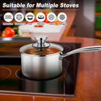 3 Quart Tri-Ply Stainless Steel Saucepan