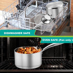 3 Quart Tri-Ply Stainless Steel Saucepan