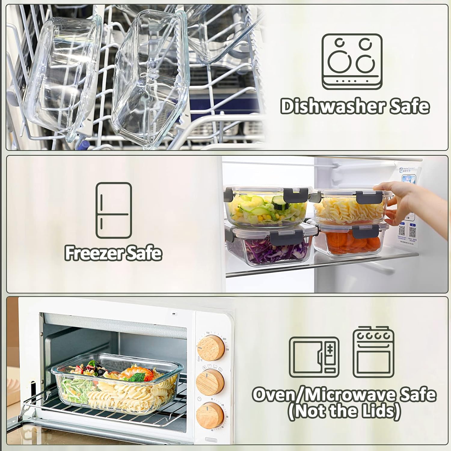 30 oz Glass Meal Prep Containers