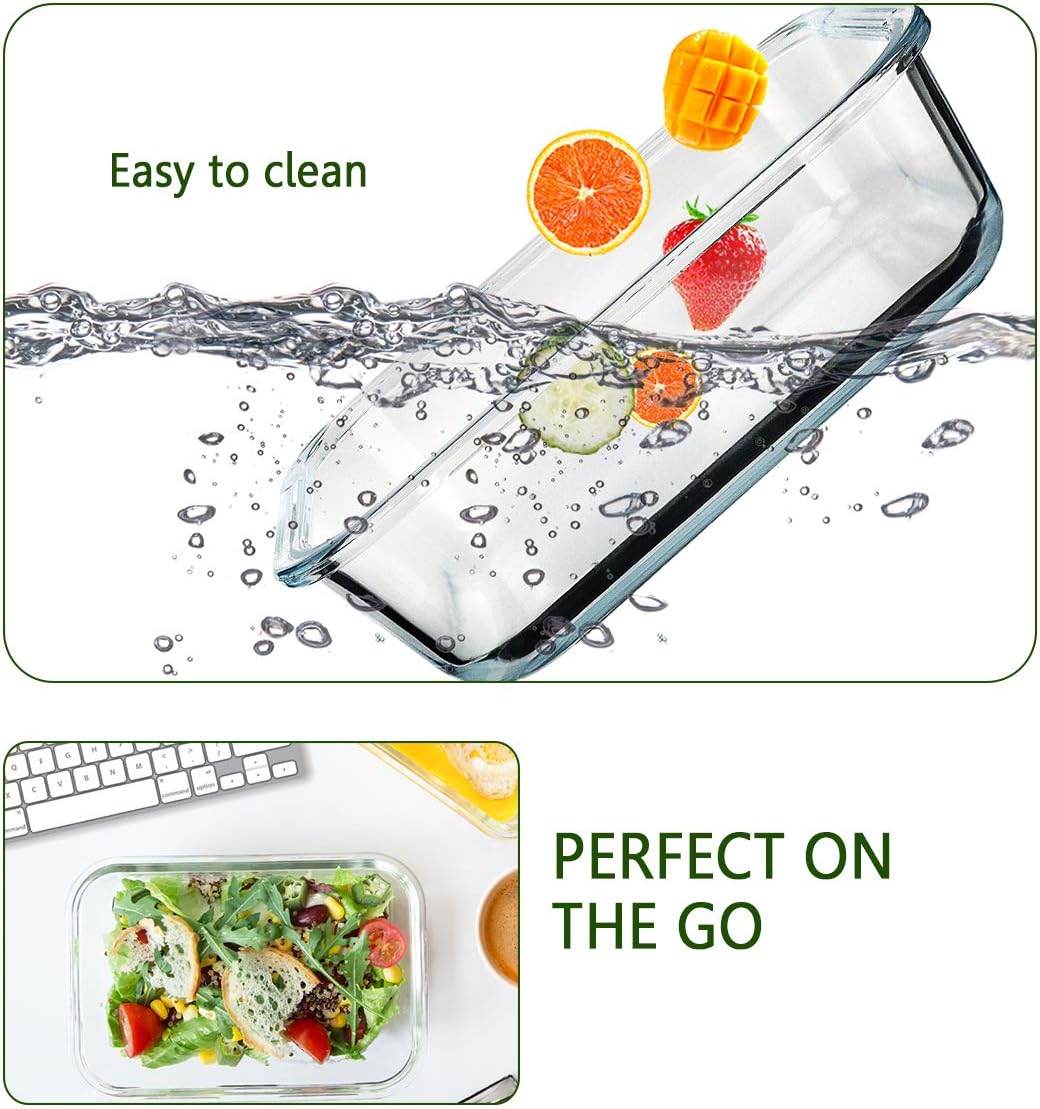 30 oz Glass Meal Prep Containers