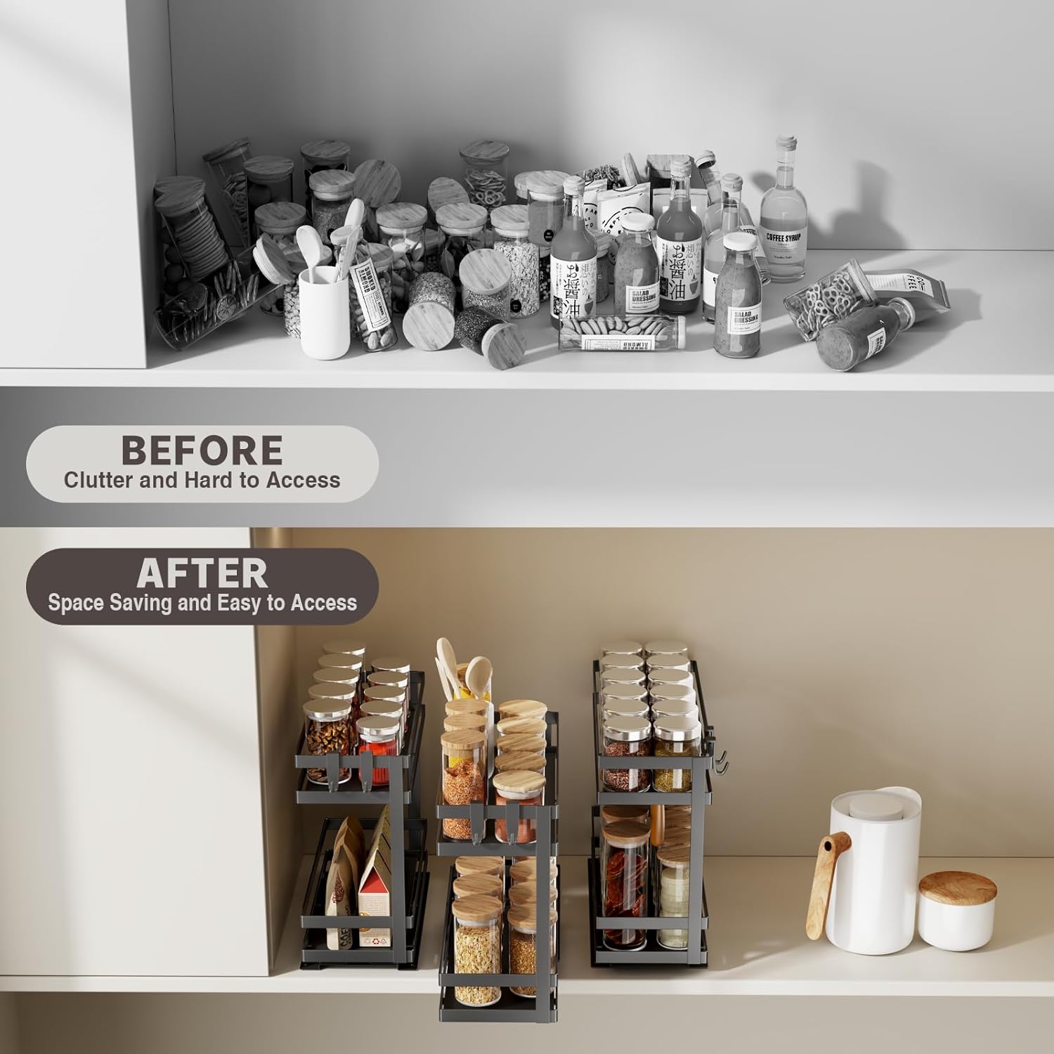 Pull Out Spice Rack Organizer