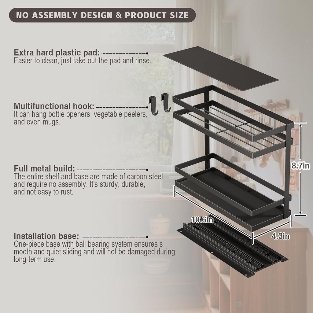 Pull Out Spice Rack Organizer