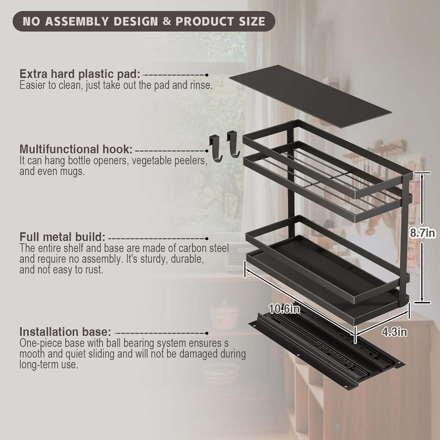 Pull Out Spice Rack Organizer