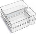 6 Pack Clear Drawer Organizer Trays