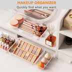 6 Pack Clear Drawer Organizer Trays