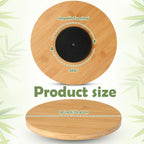 4 Pcs Bamboo Lazy Susan Organizer