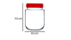 Glass Storage Jars Set of 12