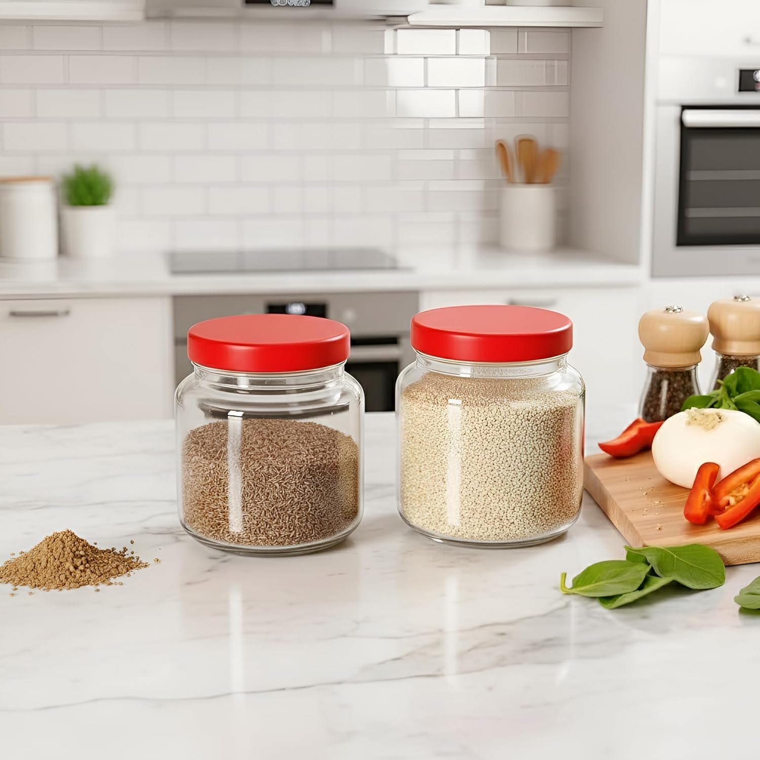 Glass Storage Jars Set of 12
