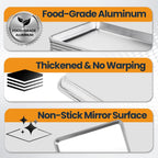 6 Pack Aluminum Baking Sheet Pan