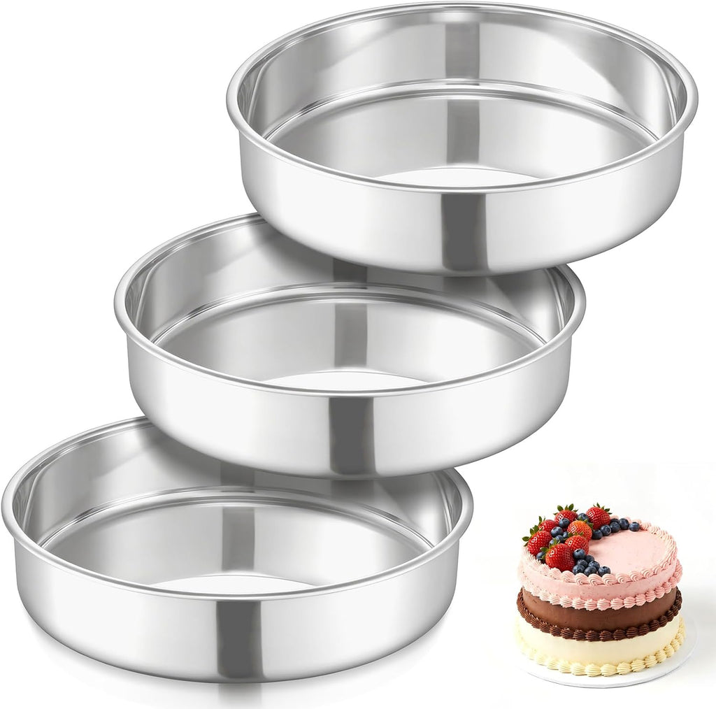 9 Inch Stainless Steel Cake Pan Set