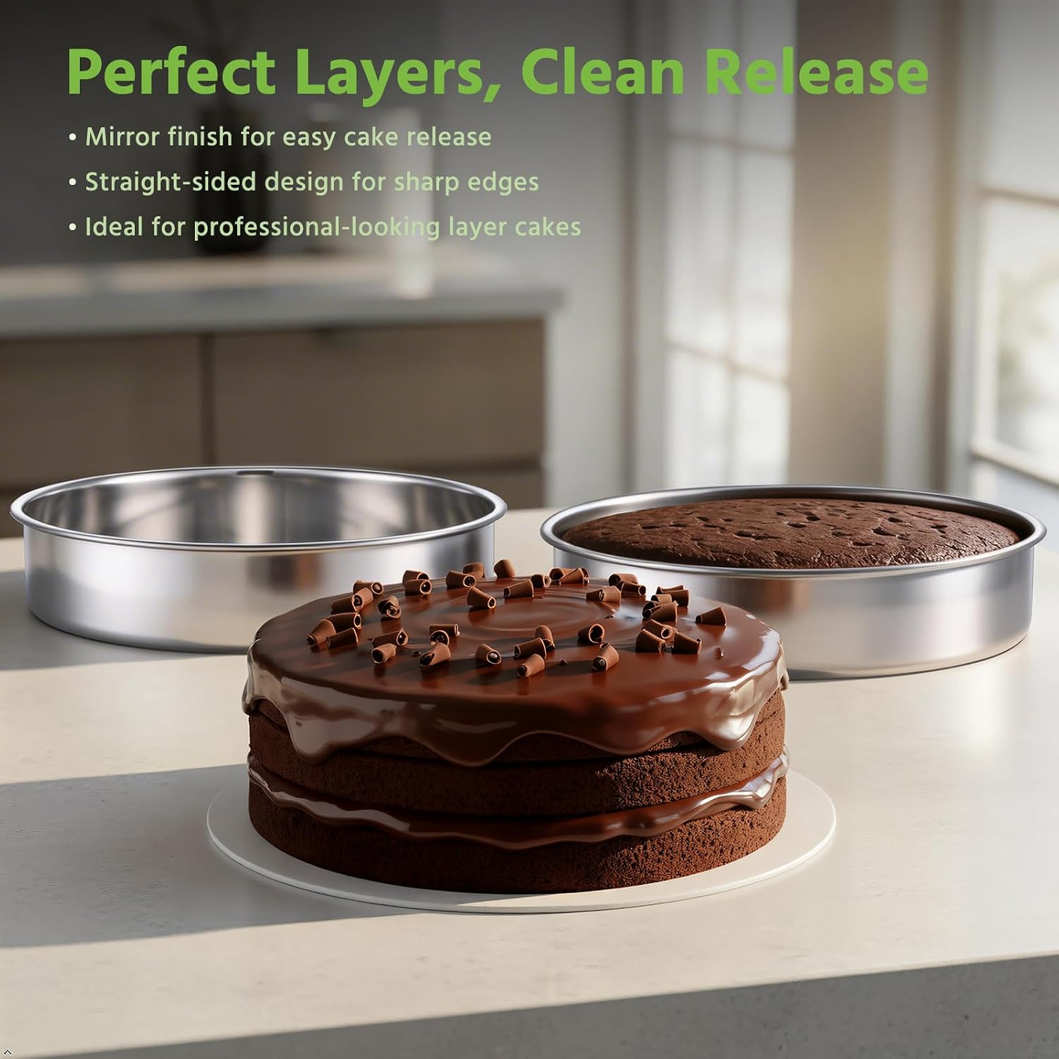 9 Inch Stainless Steel Cake Pan Set