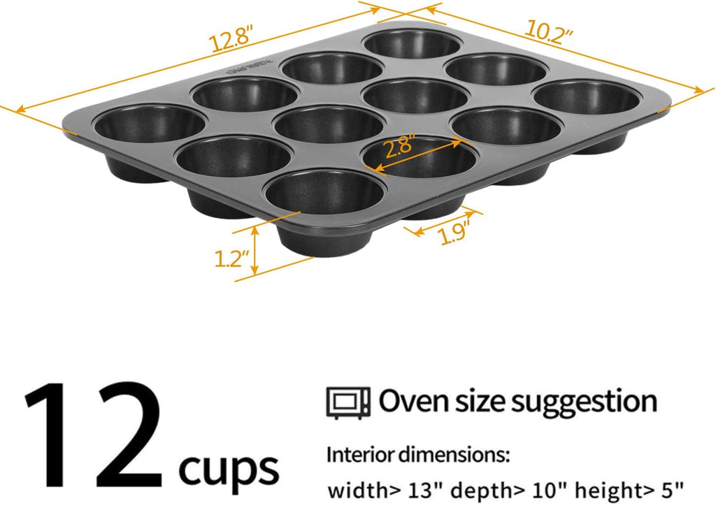 12 Cups Muffin Pan Set