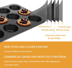 12 Cups Muffin Pan Set