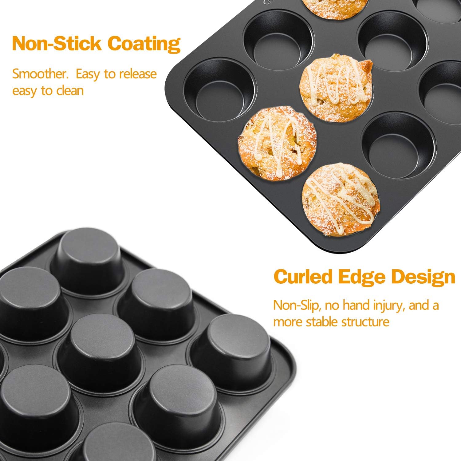 12 Cups Muffin Pan Set