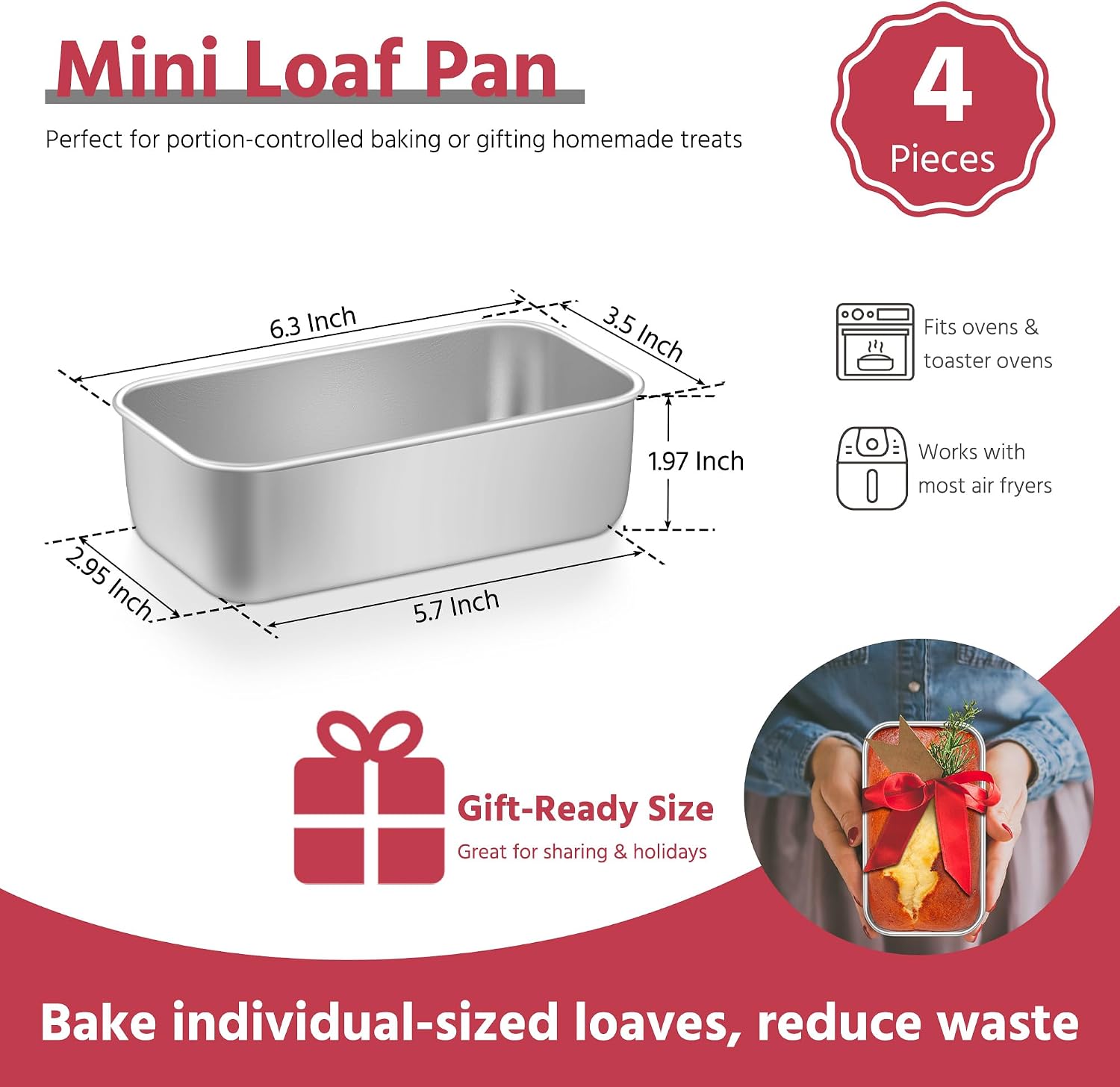 Mini Loaf Pan Set of 4