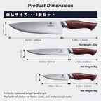Japanese Knife Set 3 PCs