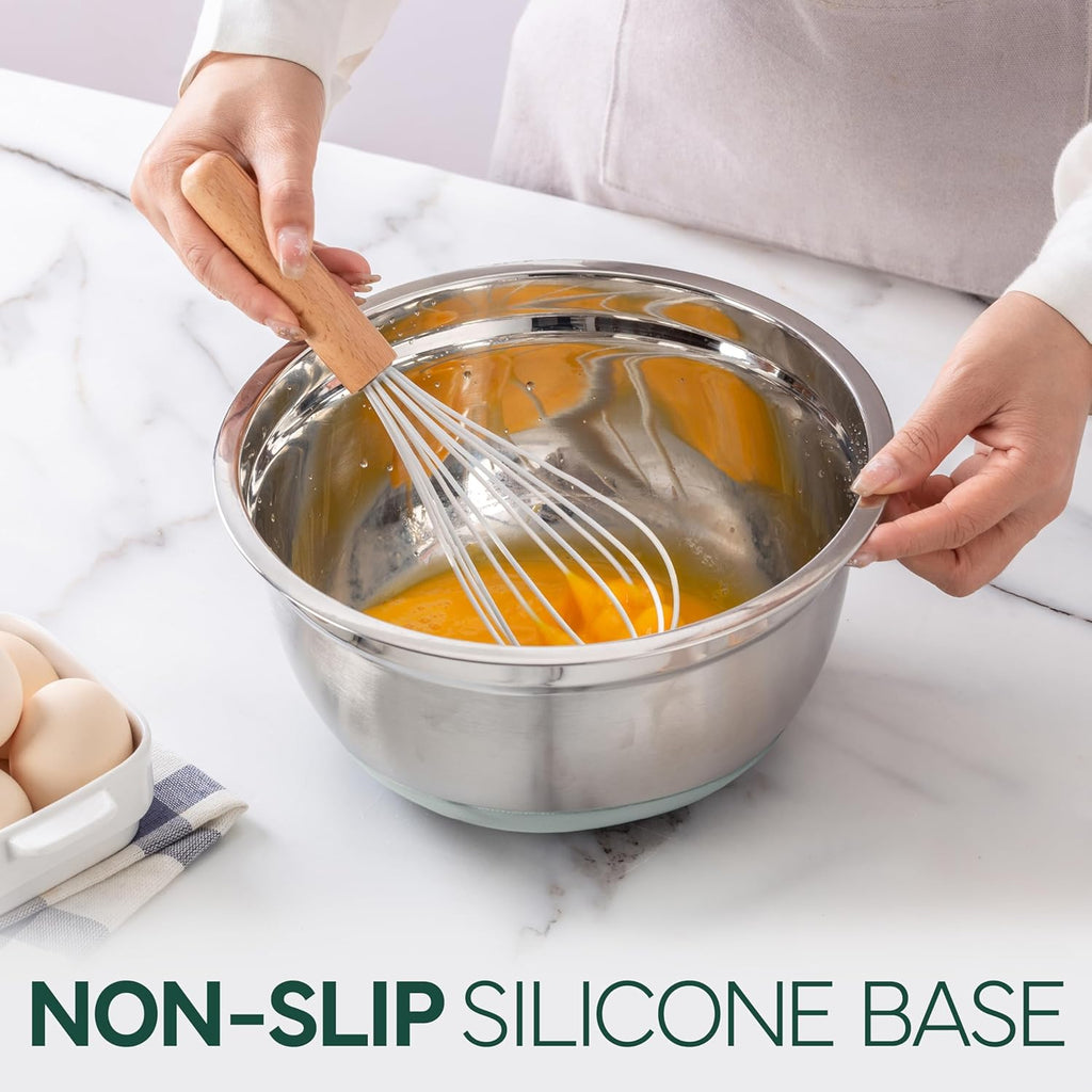 Stainless Steel Mixing Bowls Set with Lids