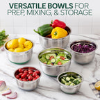 Stainless Steel Mixing Bowls Set with Lids