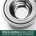 Stainless Steel Mixing Bowls Set with Lids