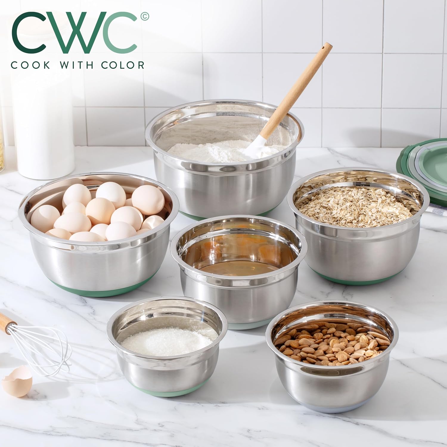 Stainless Steel Mixing Bowls Set with Lids