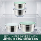 Stainless Steel Mixing Bowls Set with Lids