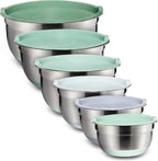 Stainless Steel Mixing Bowls Set with Lids