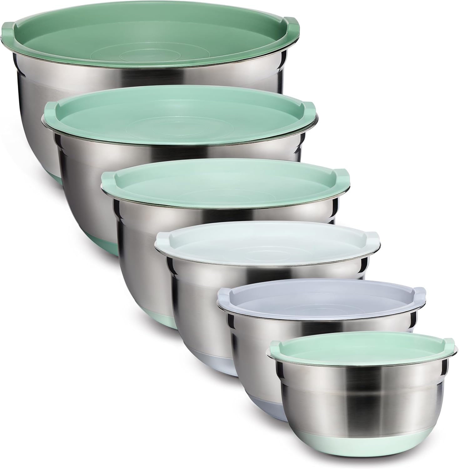 Stainless Steel Mixing Bowls Set with Lids