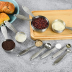 Stainless Steel Measuring Cups and Spoons Set