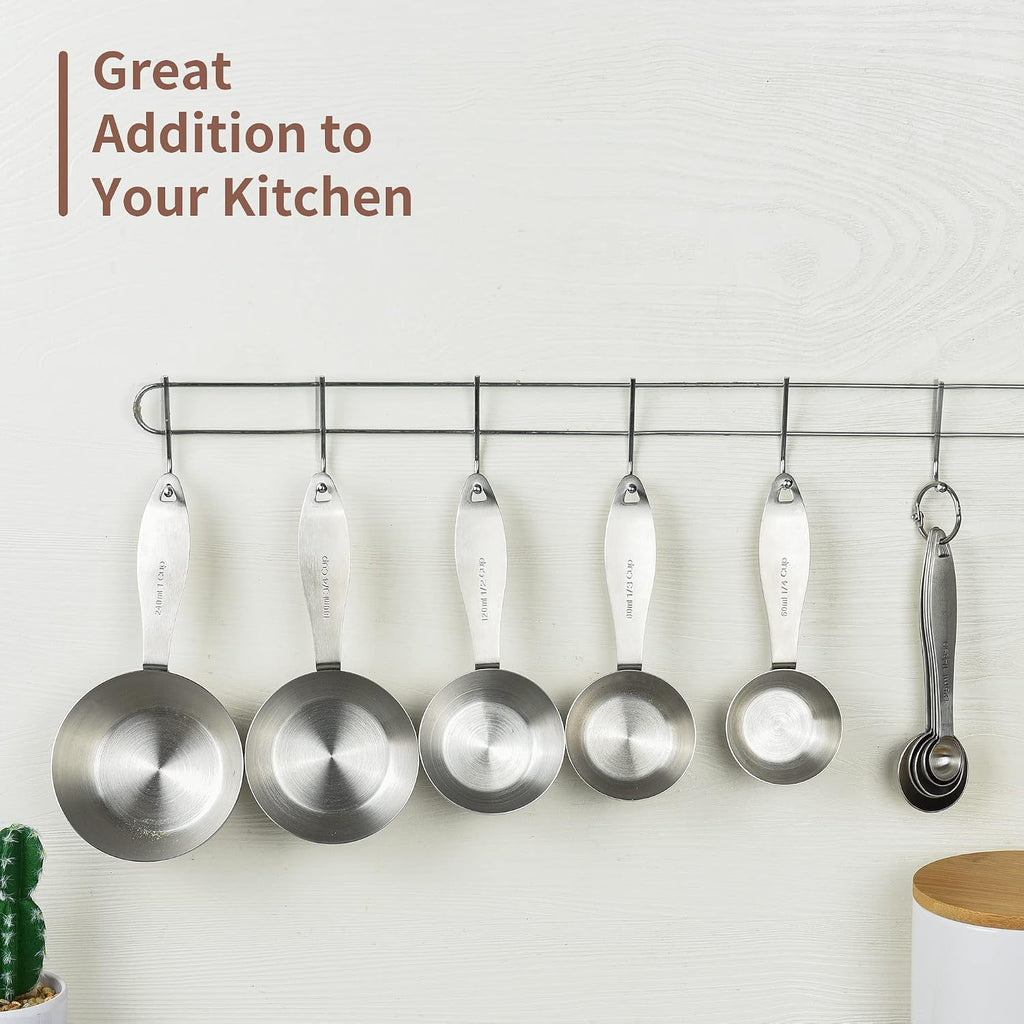 Stainless Steel Measuring Cups and Spoons Set