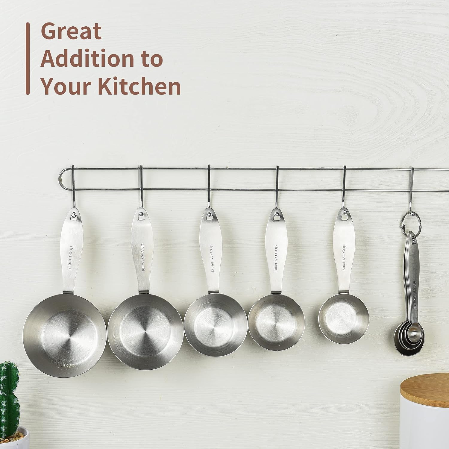 Stainless Steel Measuring Cups and Spoons Set